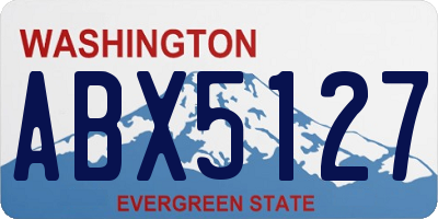 WA license plate ABX5127