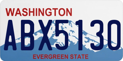 WA license plate ABX5130