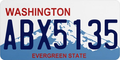 WA license plate ABX5135