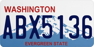 WA license plate ABX5136