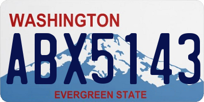 WA license plate ABX5143