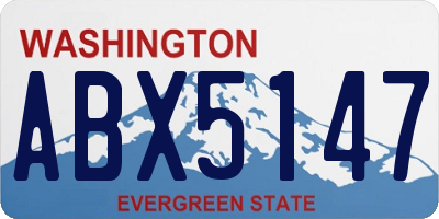 WA license plate ABX5147
