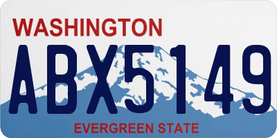 WA license plate ABX5149