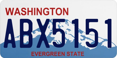 WA license plate ABX5151