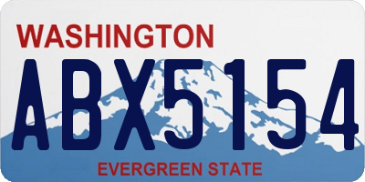 WA license plate ABX5154