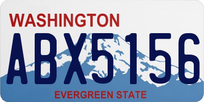 WA license plate ABX5156