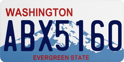 WA license plate ABX5160
