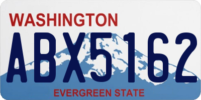 WA license plate ABX5162