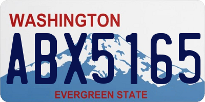 WA license plate ABX5165