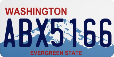 WA license plate ABX5166
