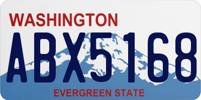 WA license plate ABX5168