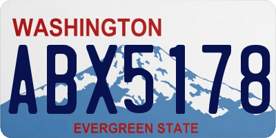 WA license plate ABX5178