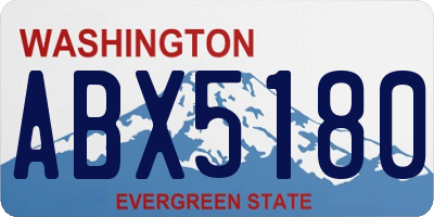 WA license plate ABX5180