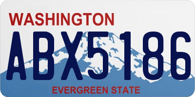 WA license plate ABX5186