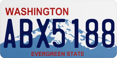 WA license plate ABX5188