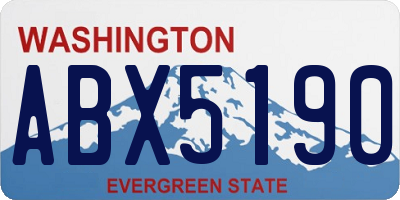 WA license plate ABX5190