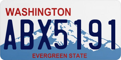 WA license plate ABX5191