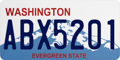 WA license plate ABX5201