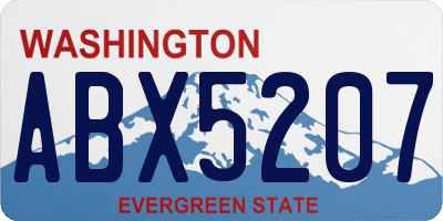 WA license plate ABX5207