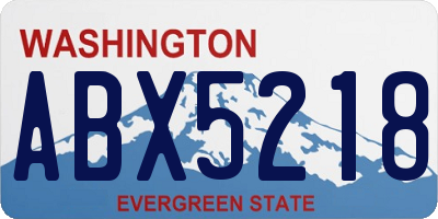 WA license plate ABX5218