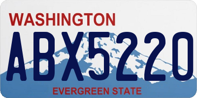 WA license plate ABX5220