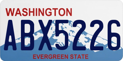 WA license plate ABX5226