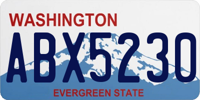 WA license plate ABX5230