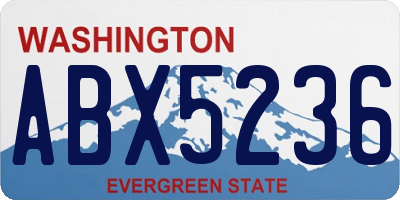 WA license plate ABX5236