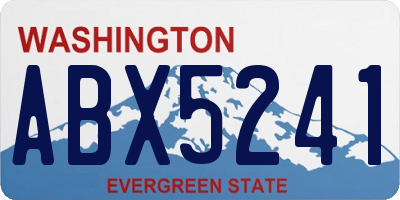 WA license plate ABX5241