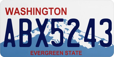 WA license plate ABX5243