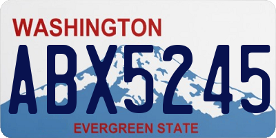 WA license plate ABX5245