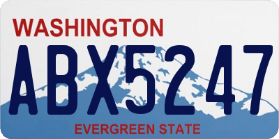 WA license plate ABX5247