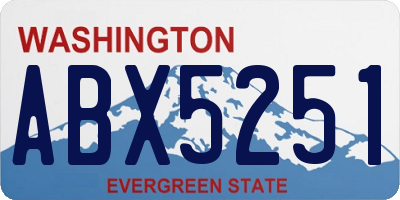 WA license plate ABX5251