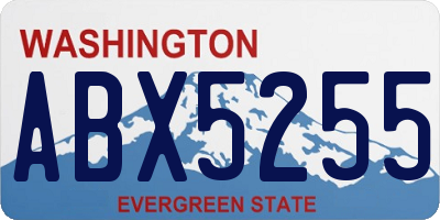 WA license plate ABX5255