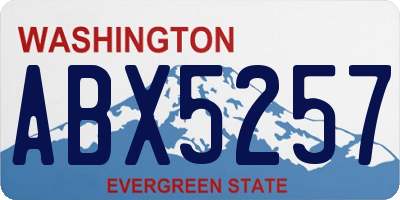 WA license plate ABX5257