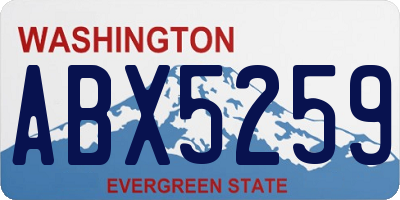 WA license plate ABX5259