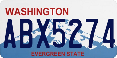 WA license plate ABX5274