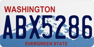 WA license plate ABX5286