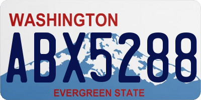 WA license plate ABX5288