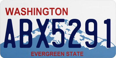 WA license plate ABX5291