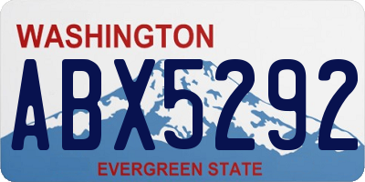 WA license plate ABX5292