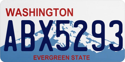WA license plate ABX5293