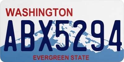 WA license plate ABX5294