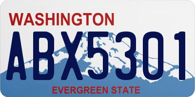 WA license plate ABX5301