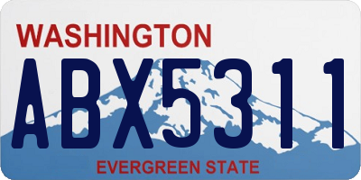 WA license plate ABX5311