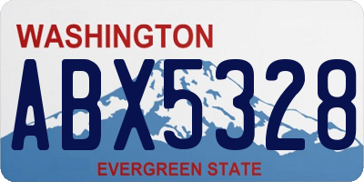 WA license plate ABX5328
