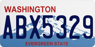 WA license plate ABX5329