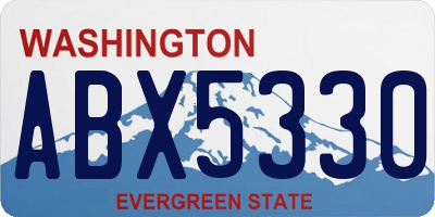 WA license plate ABX5330