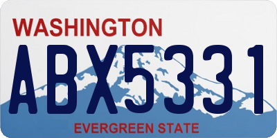 WA license plate ABX5331