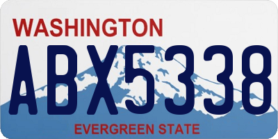 WA license plate ABX5338